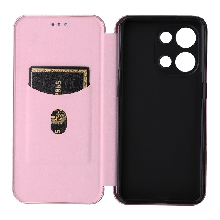 For OPPO Reno9 / Reno9 Pro 5G Carbon Fiber Texture Flip Leather Phone Case