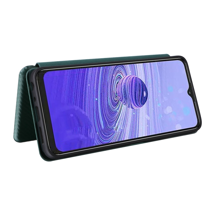 For TCL 40SE Carbon Fiber Texture Flip Leather Phone Case