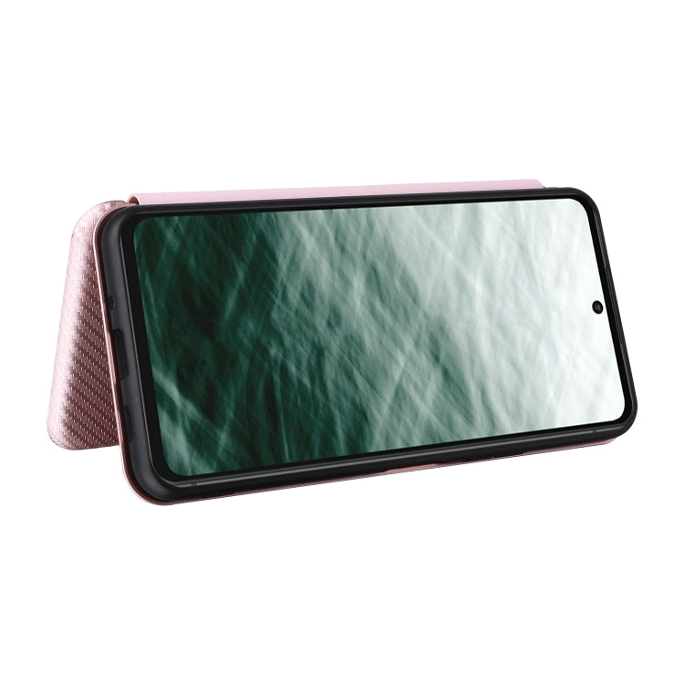 For Fujitsu Arrows N F-51C Carbon Fiber Texture Flip Leather Phone Case