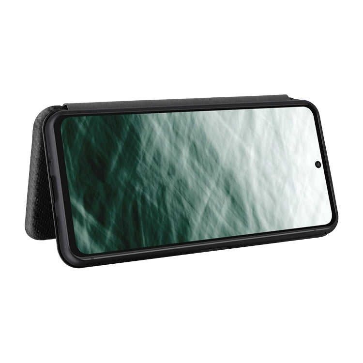 For Fujitsu Arrows N F-51C Carbon Fiber Texture Flip Leather Phone Case