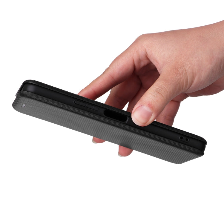 For Fujitsu Arrows N F-51C Carbon Fiber Texture Flip Leather Phone Case