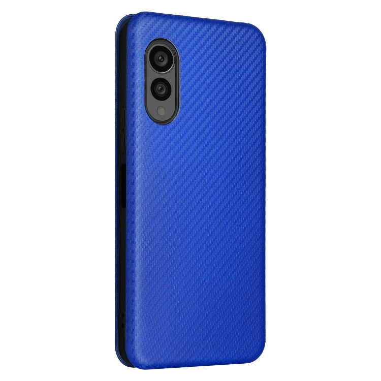 For Fujitsu Arrows N F-51C Carbon Fiber Texture Flip Leather Phone Case