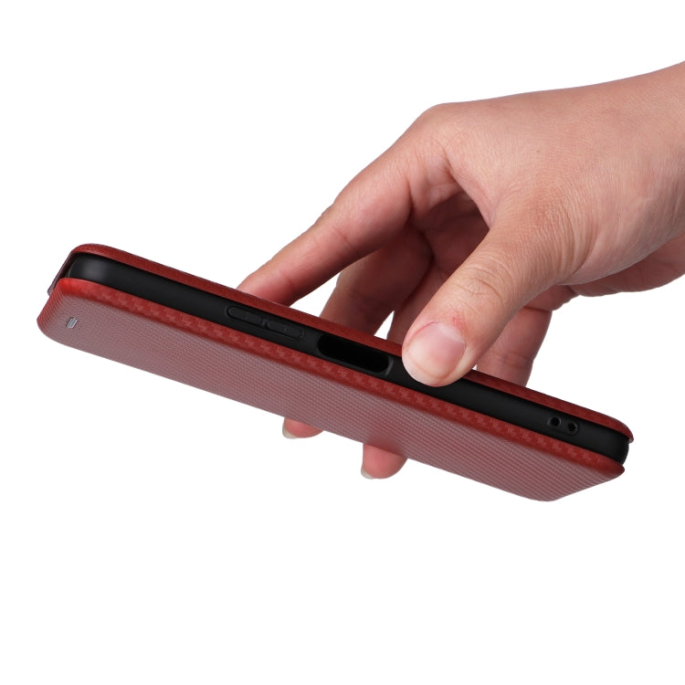 For Fujitsu Arrows N F-51C Carbon Fiber Texture Flip Leather Phone Case