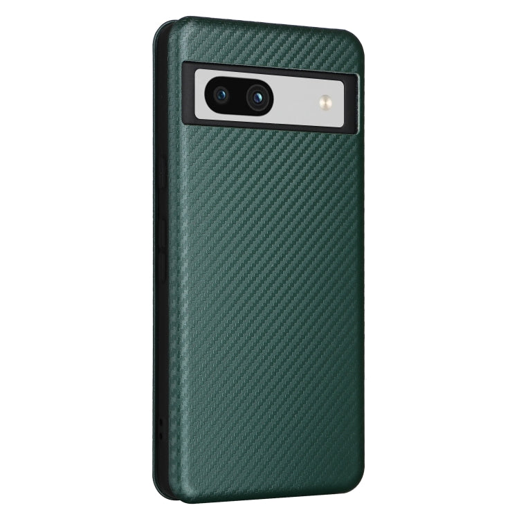 For Google Pixel 7a Carbon Fiber Texture Flip Leather Phone Case
