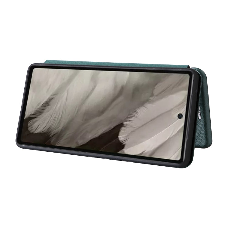 For Google Pixel 7a Carbon Fiber Texture Flip Leather Phone Case