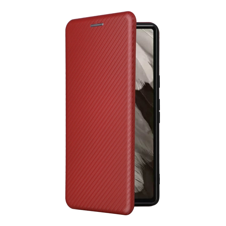 For Google Pixel 7a Carbon Fiber Texture Flip Leather Phone Case