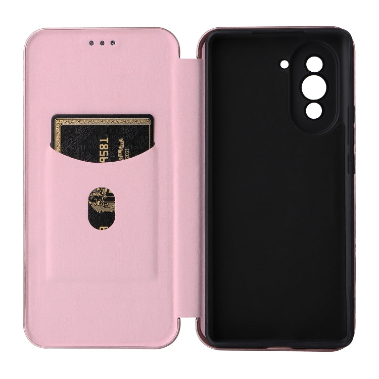 For Huawei nova 10 Carbon Fiber Texture Flip Leather Phone Case