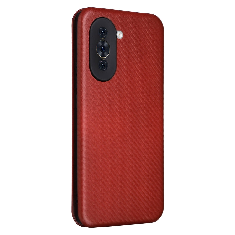 For Huawei nova 10 Carbon Fiber Texture Flip Leather Phone Case