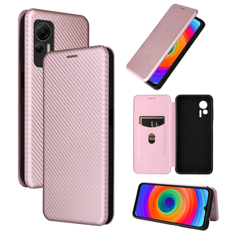 For Ulefone Note 14 Carbon Fiber Texture Flip Leather Phone Case