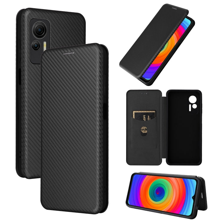 For Ulefone Note 14 Carbon Fiber Texture Flip Leather Phone Case