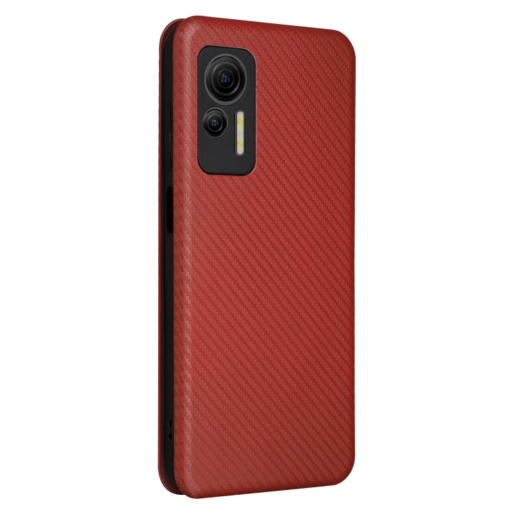 For Ulefone Note 14 Carbon Fiber Texture Flip Leather Phone Case