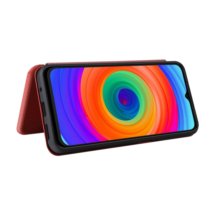 For Ulefone Note 14 Carbon Fiber Texture Flip Leather Phone Case