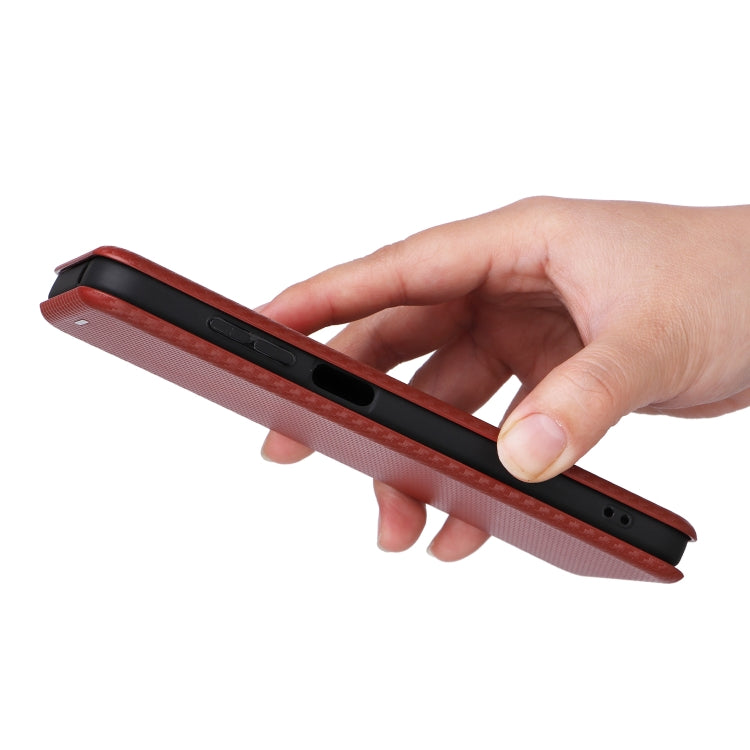 For Ulefone Note 14 Carbon Fiber Texture Flip Leather Phone Case