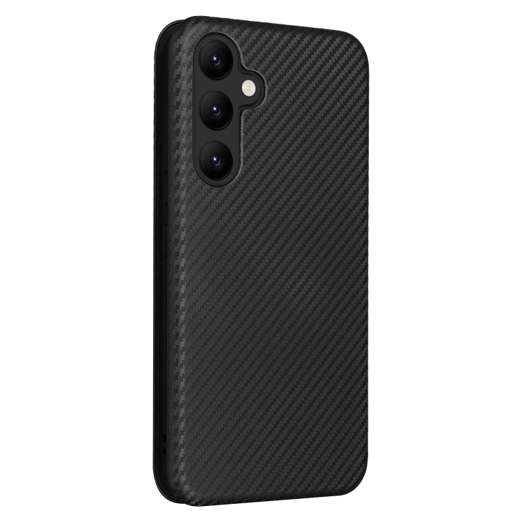 For Samsung Galaxy A34 5G Carbon Fiber Texture Flip Leather Phone Case