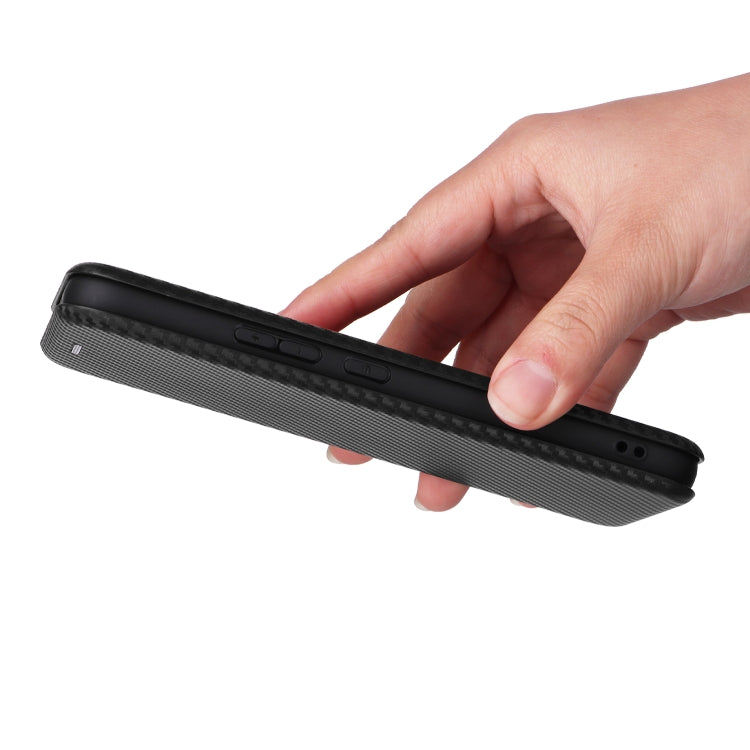 For Samsung Galaxy A34 5G Carbon Fiber Texture Flip Leather Phone Case