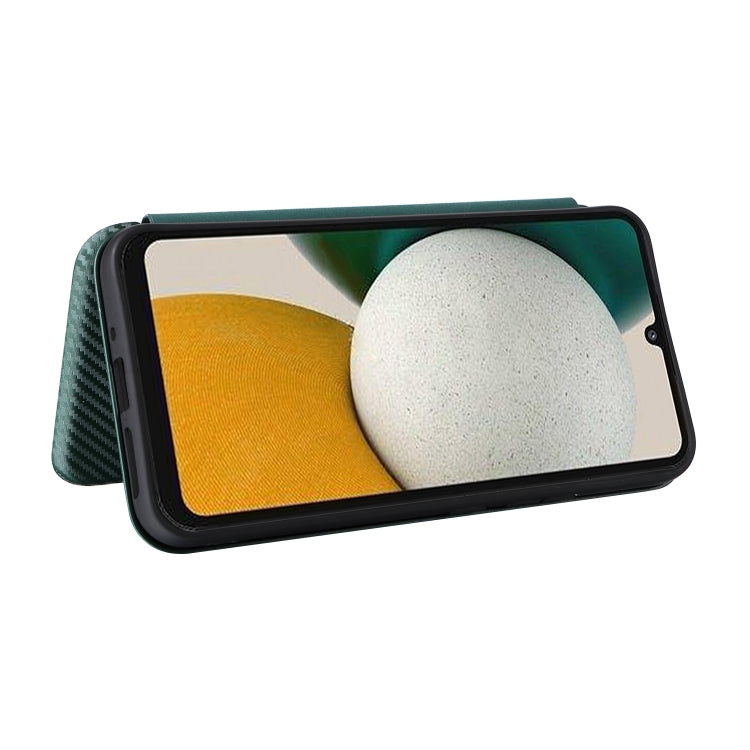 For Samsung Galaxy A34 5G Carbon Fiber Texture Flip Leather Phone Case
