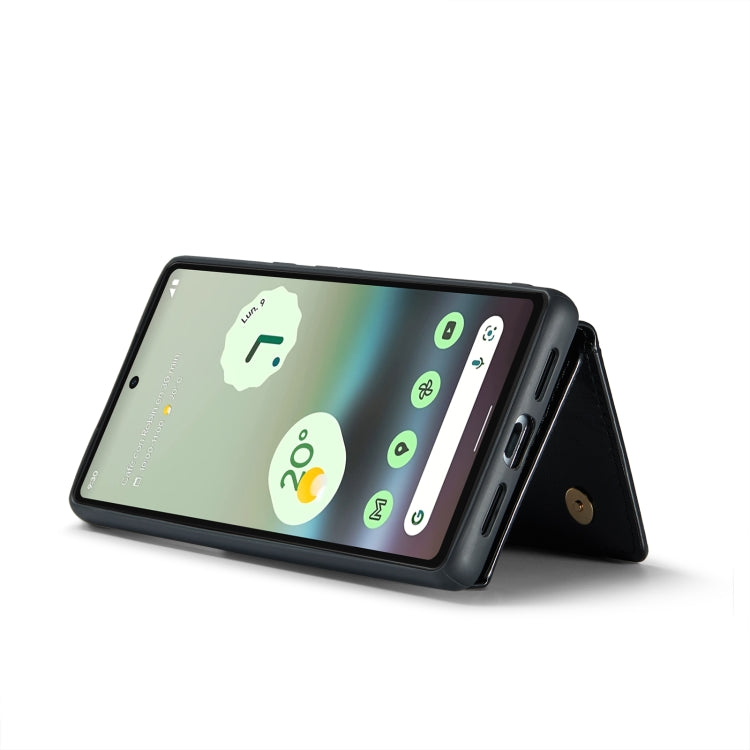 For Google Pixel 6a DG.MING M3 Series Glitter Powder Card Bag Leather Case