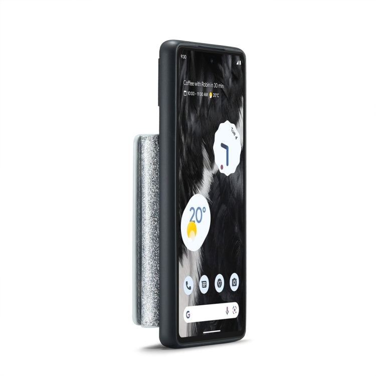 For Google Pixel 7 DG.MING M3 Series Glitter Powder Card Bag Leather Case