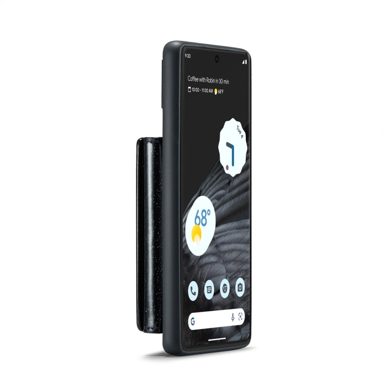 For Google Pixel 7 Pro DG.MING M3 Series Glitter Powder Card Bag Leather Case