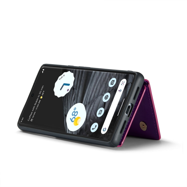 For Google Pixel 7 Pro DG.MING M3 Series Glitter Powder Card Bag Leather Case