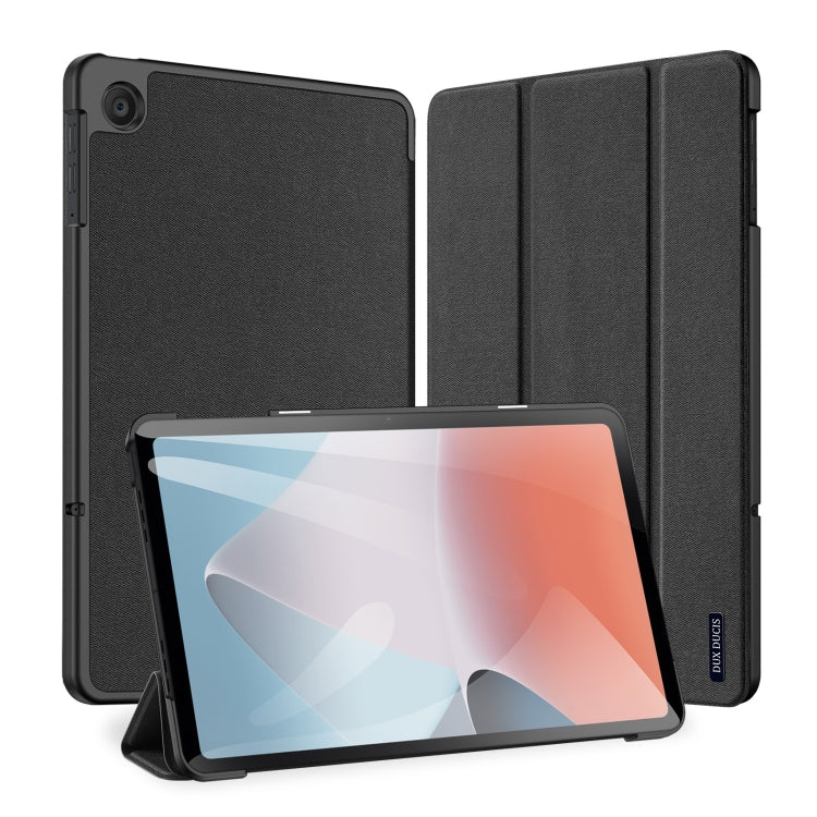 For OPPO Pad Air DUX DUCIS Domo Series Magnetic PU Tablet Case(Black)