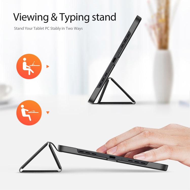 For OPPO Pad Air DUX DUCIS Domo Series Magnetic PU Tablet Case(Black)