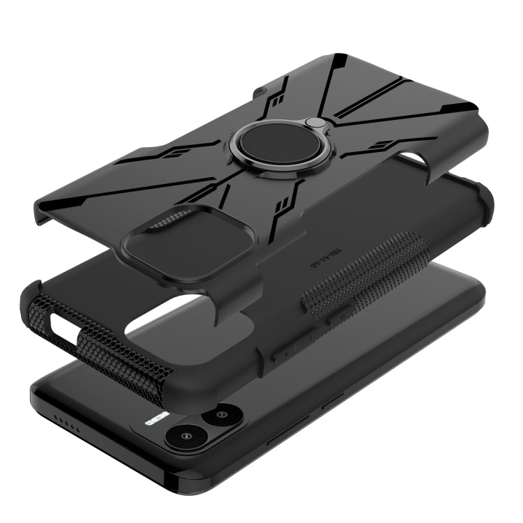 For Xiaomi Redmi A1 4G Armor Bear Shockproof PC + TPU Phone Case with Ring