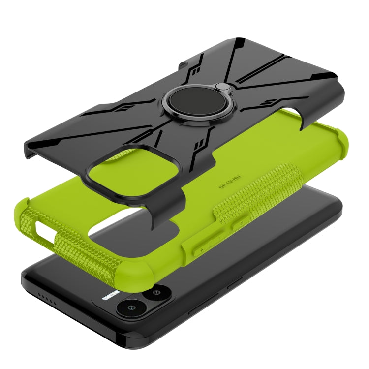 For Xiaomi Redmi A1 4G Armor Bear Shockproof PC + TPU Phone Case with Ring