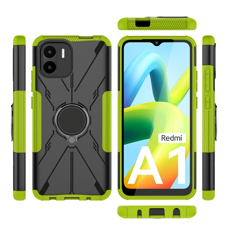 For Xiaomi Redmi A1 4G Armor Bear Shockproof PC + TPU Phone Case with Ring