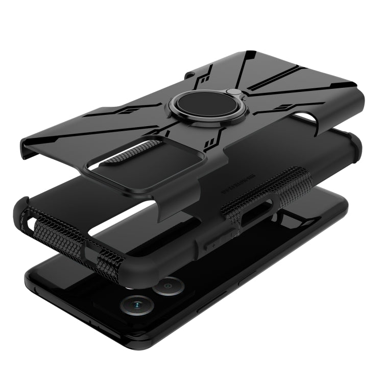 For Xiaomi Redmi Note 12 5G Armor Bear Shockproof PC + TPU Phone Case with Ring