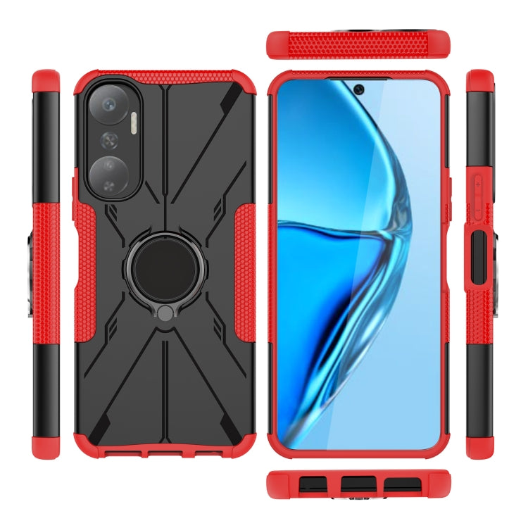 For Infinix Hot 20 4G Armor Bear Shockproof PC + TPU Phone Case with Ring