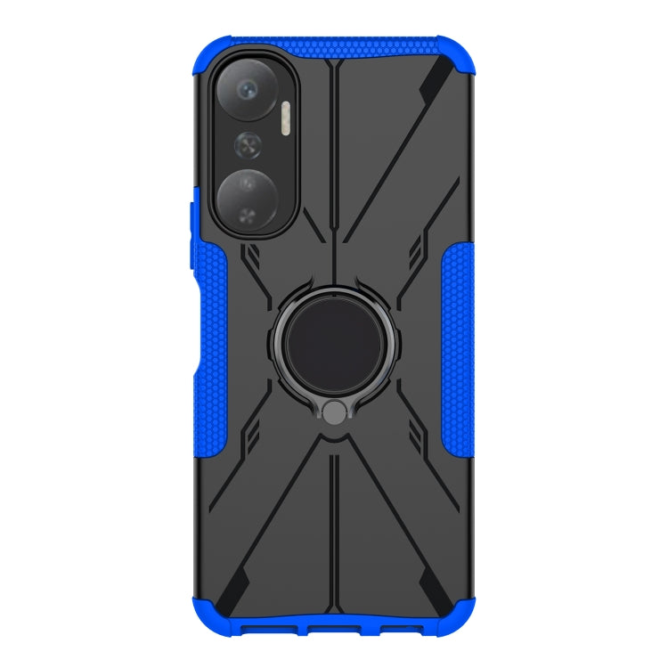 For Infinix Hot 20 4G Armor Bear Shockproof PC + TPU Phone Case with Ring