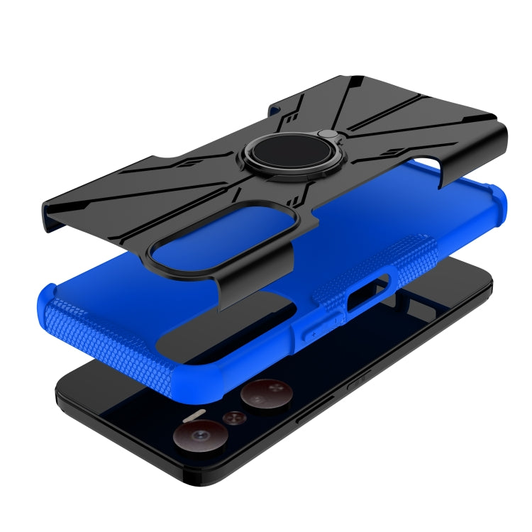 For Infinix Hot 20 4G Armor Bear Shockproof PC + TPU Phone Case with Ring