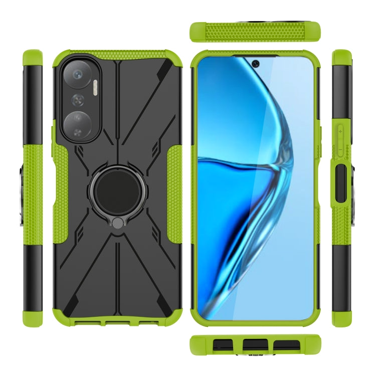 For Infinix Hot 20 4G Armor Bear Shockproof PC + TPU Phone Case with Ring