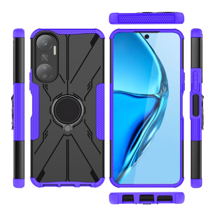 For Infinix Hot 20 4G Armor Bear Shockproof PC + TPU Phone Case with Ring