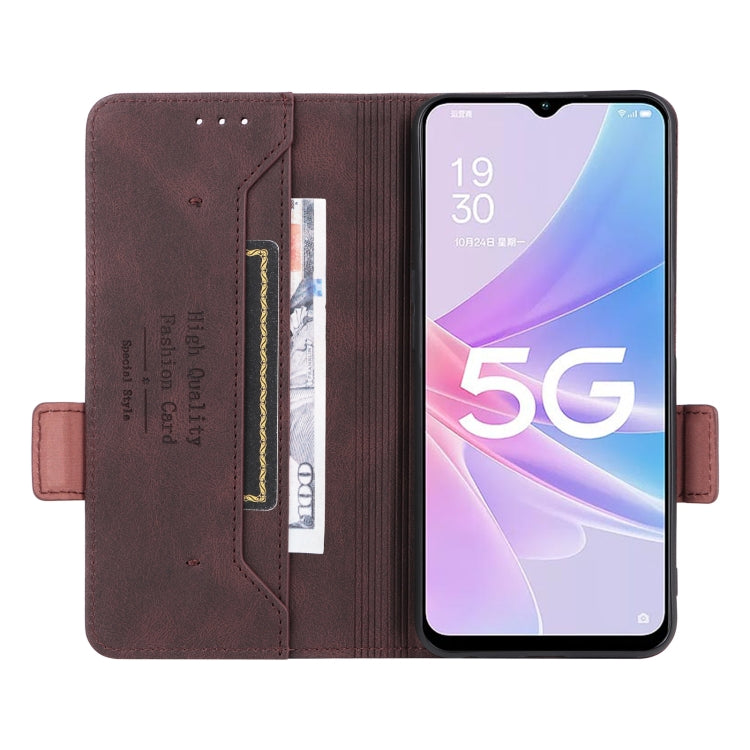 For OPPO A58 5G Magnetic Clasp Leather Phone Case