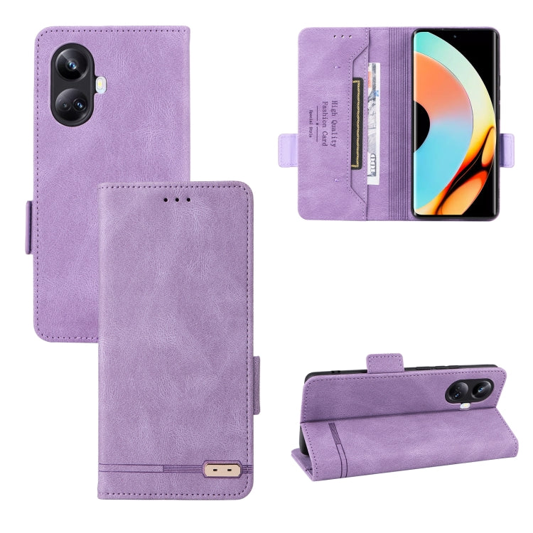 For Realme 10 Pro+ Magnetic Clasp Leather Phone Case
