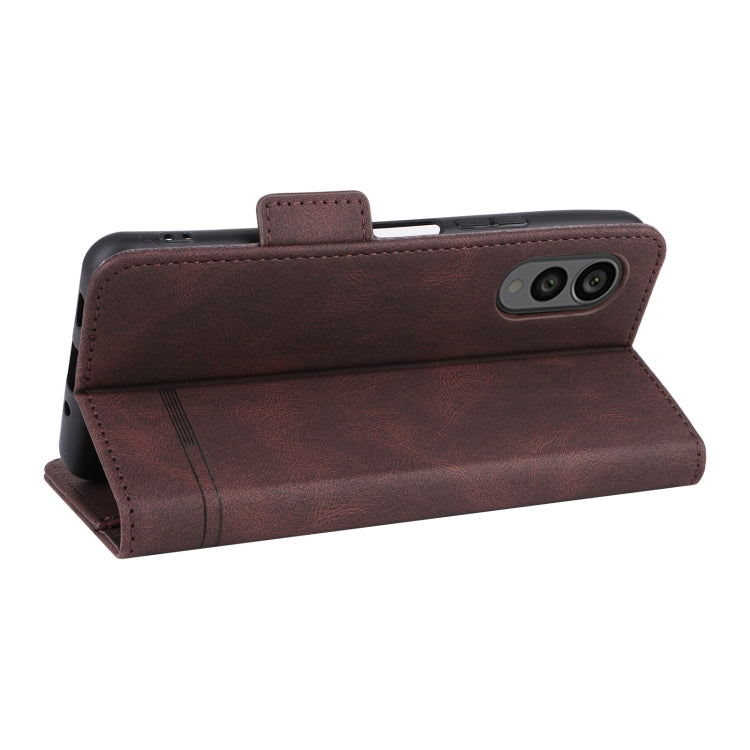For Fujitsu Arrows N F-51C Magnetic Clasp Leather Phone Case