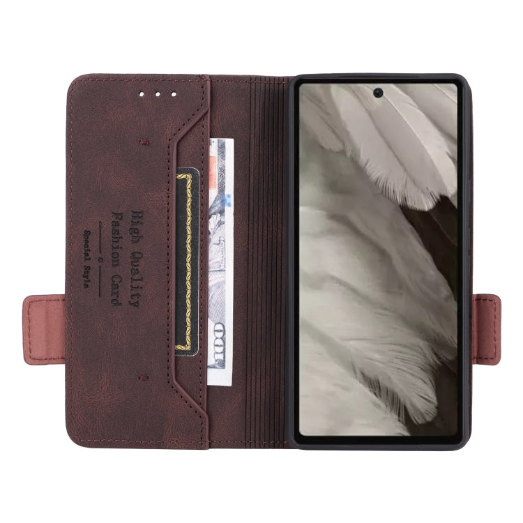 For Google Pixel 7a Magnetic Clasp Leather Phone Case