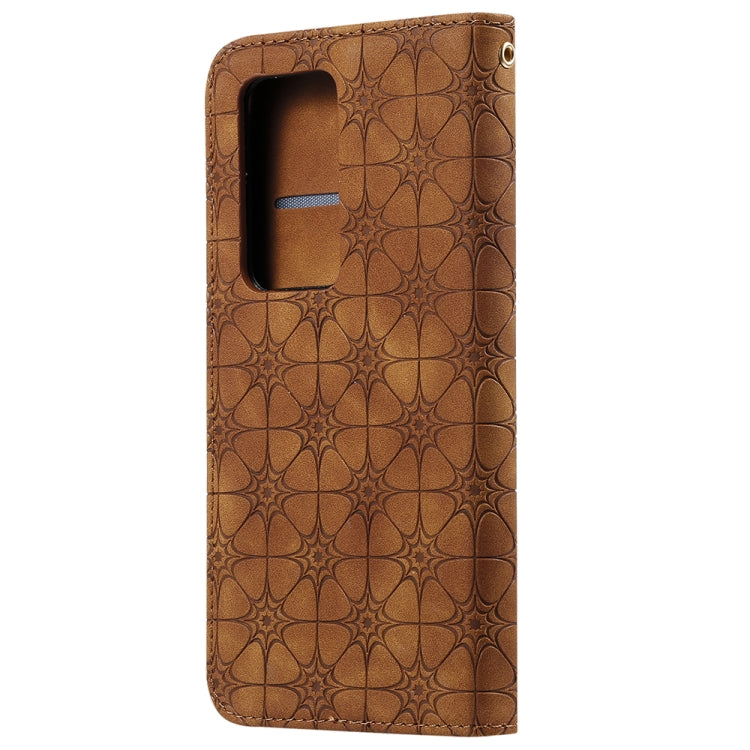 For Huawei P40 Pro+ Lucky Flowers Embossing Pattern Magnetic Horizontal Flip Leather Case with Holder & Card Slots