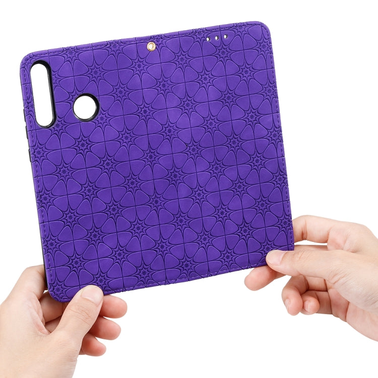 For Huawei P40 lite E / Y7p 2020 Lucky Flowers Embossing Pattern Magnetic Horizontal Flip Leather Case with Holder & Card Slots