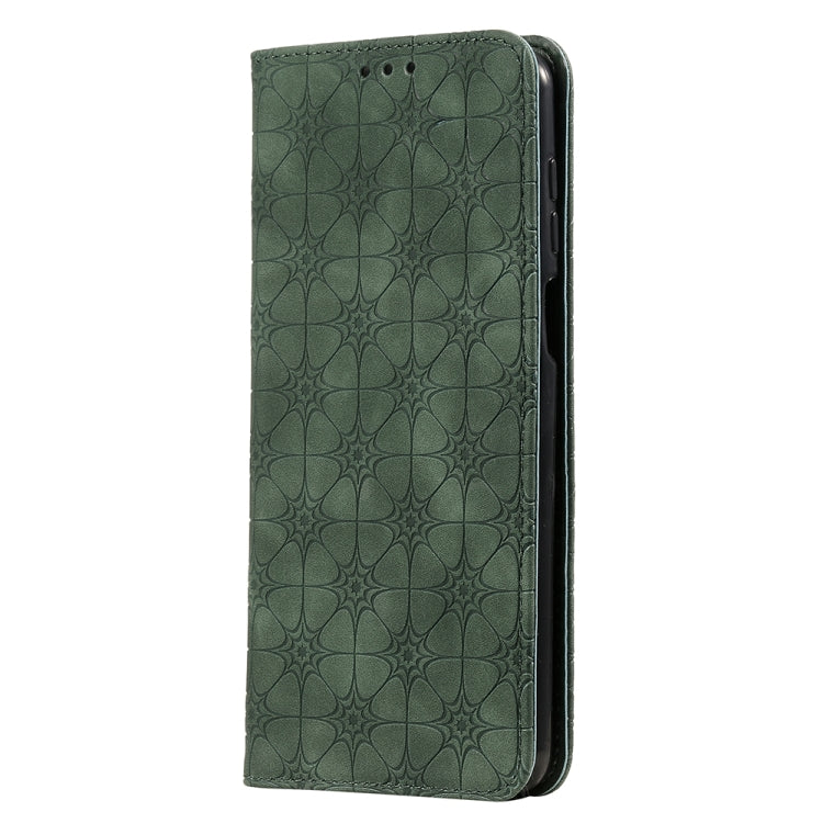 For Xiaomi Redmi Note 9 Pro Lucky Flowers Embossing Pattern Magnetic Horizontal Flip Leather Case with Holder & Card Slots