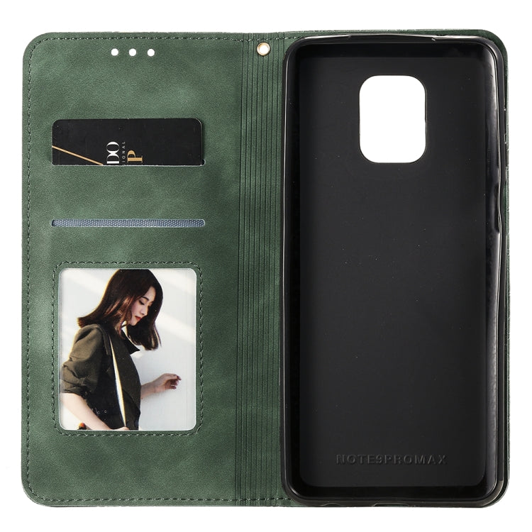 For Xiaomi Redmi Note 9 Pro Lucky Flowers Embossing Pattern Magnetic Horizontal Flip Leather Case with Holder & Card Slots