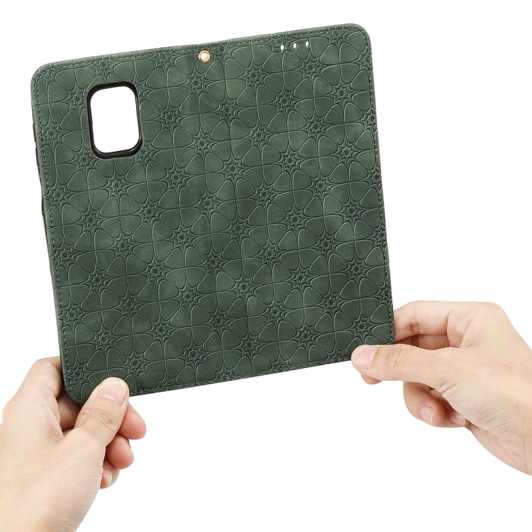 For Xiaomi Redmi Note 9 Pro Lucky Flowers Embossing Pattern Magnetic Horizontal Flip Leather Case with Holder & Card Slots