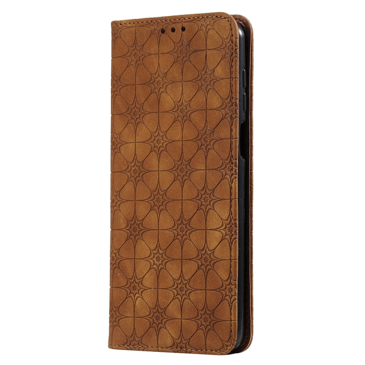 For Xiaomi Redmi Note 9 Pro Lucky Flowers Embossing Pattern Magnetic Horizontal Flip Leather Case with Holder & Card Slots