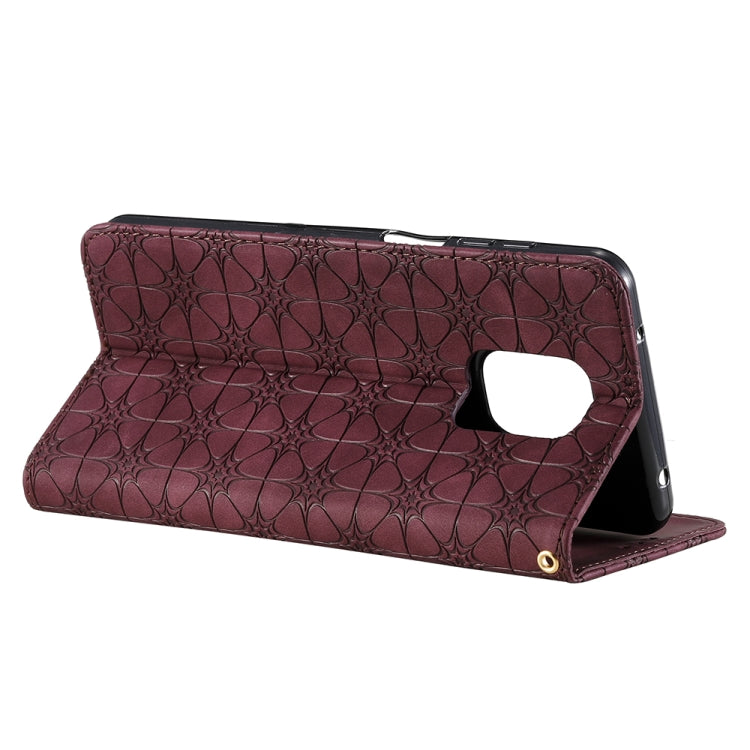 For Xiaomi Redmi Note 9 Pro Lucky Flowers Embossing Pattern Magnetic Horizontal Flip Leather Case with Holder & Card Slots