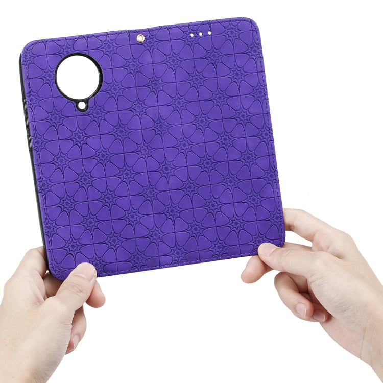 For Xiaomi Redmi K30 Pro Lucky Flowers Embossing Pattern Magnetic Horizontal Flip Leather Case with Holder & Card Slots