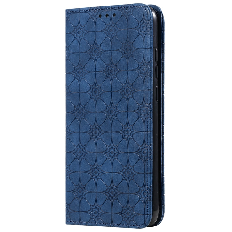 For Xiaomi Redmi Note 8T Lucky Flowers Embossing Pattern Magnetic Horizontal Flip Leather Case with Holder & Card Slots