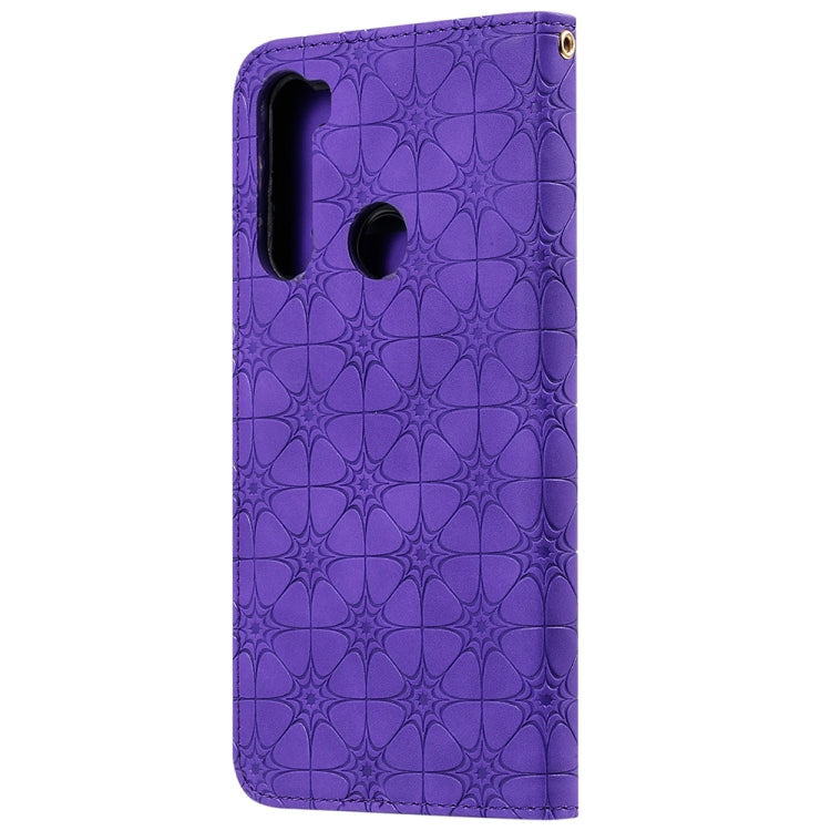 For Xiaomi Redmi Note 8T Lucky Flowers Embossing Pattern Magnetic Horizontal Flip Leather Case with Holder & Card Slots