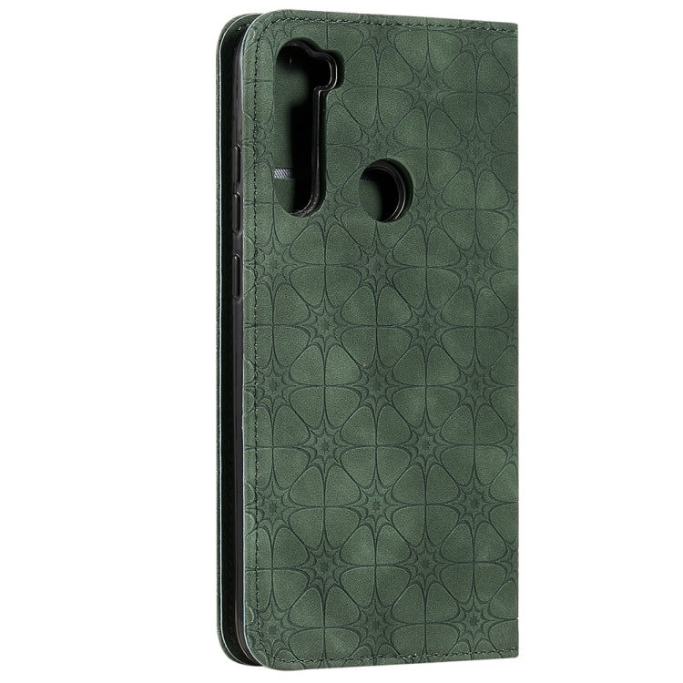 For Xiaomi Redmi Note 8T Lucky Flowers Embossing Pattern Magnetic Horizontal Flip Leather Case with Holder & Card Slots